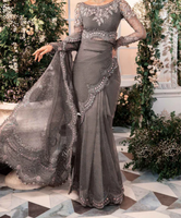 Maria B - Mystic Charcoal Saree- LK 22